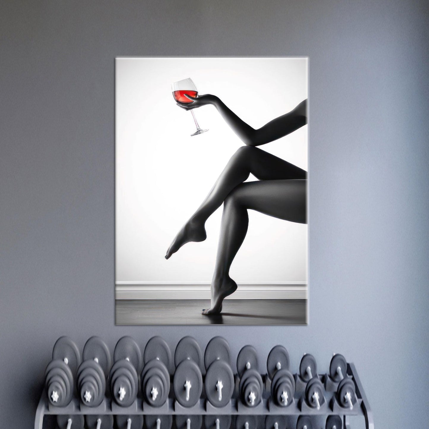 Bohemian Wine Lover Lady Bedroom Canvas Print