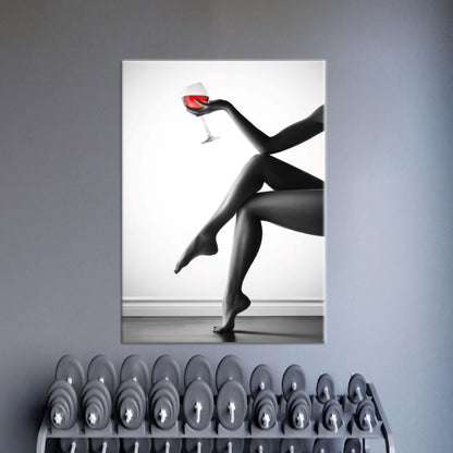 Bohemian Wine Lover Lady Bedroom Canvas Print