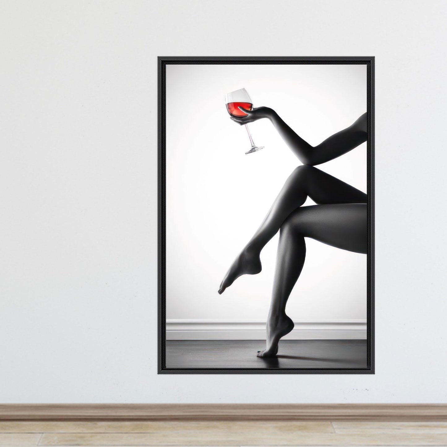 Bohemian Wine Lover Lady Bedroom Canvas Print