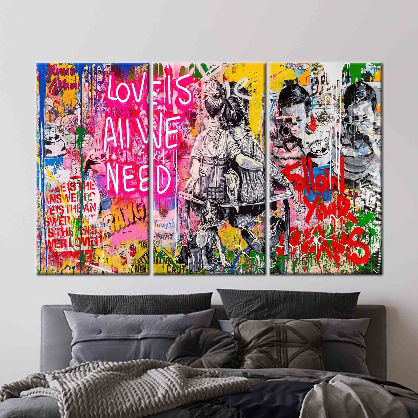 Graffiti Love Is All We Canvas Print