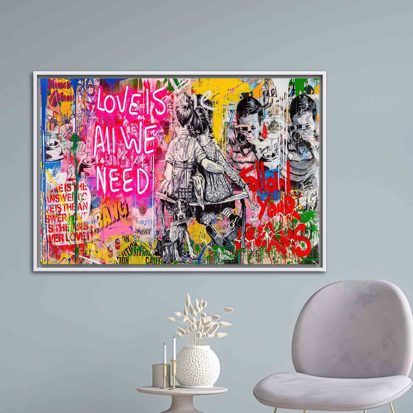 Graffiti Love Is All We Canvas Print