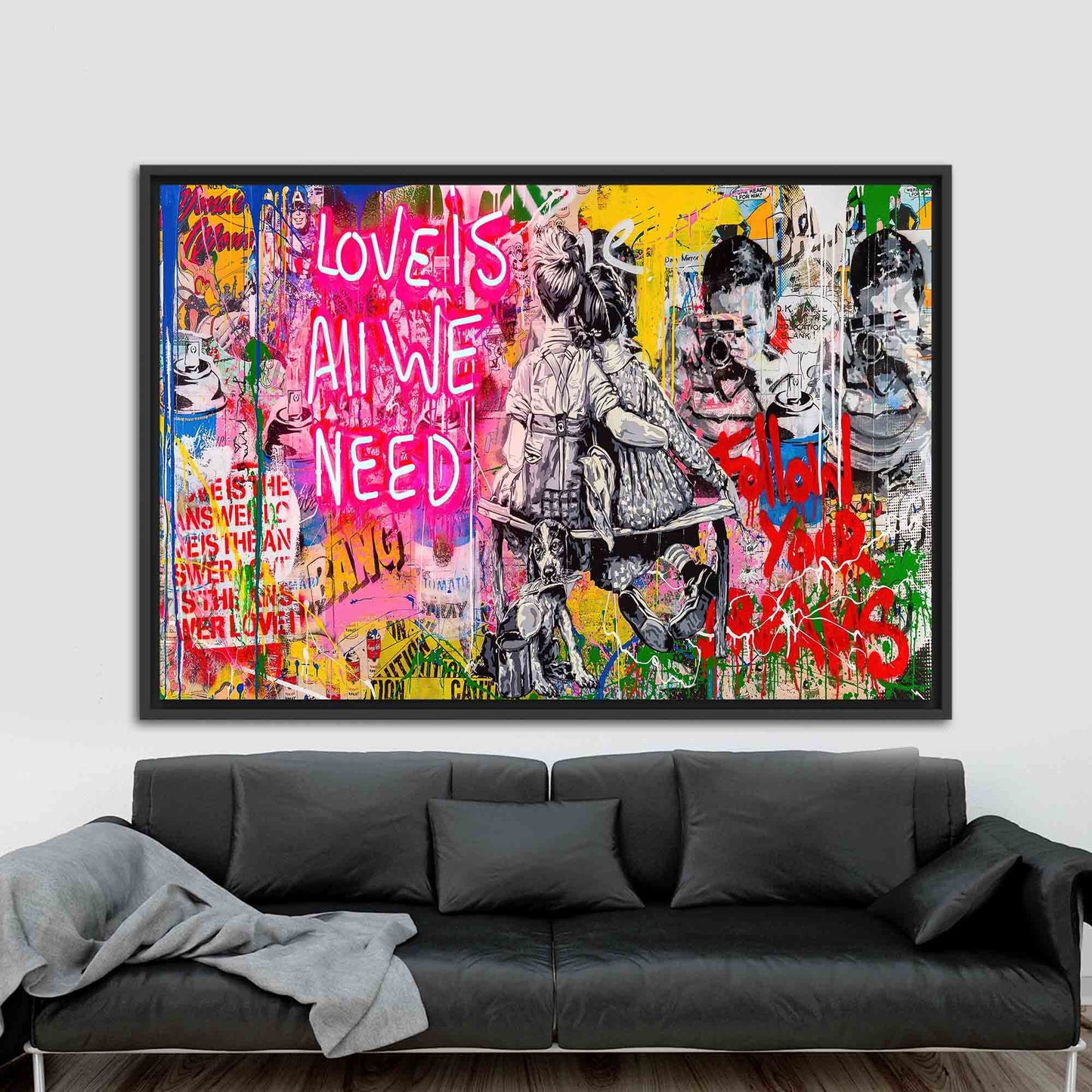 Graffiti Love Is All We Canvas Print