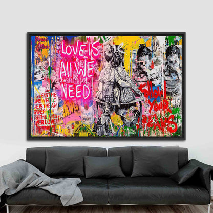 Graffiti Love Is All We Canvas Print