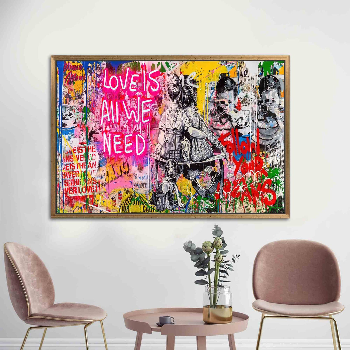 Graffiti Love Is All We Canvas Print