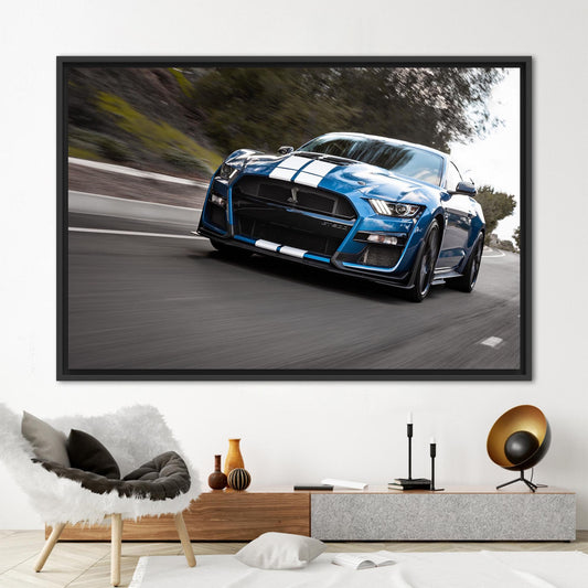 Blue Ford Mustang Canvas Art - Perfect Gift for Car Enthusiasts