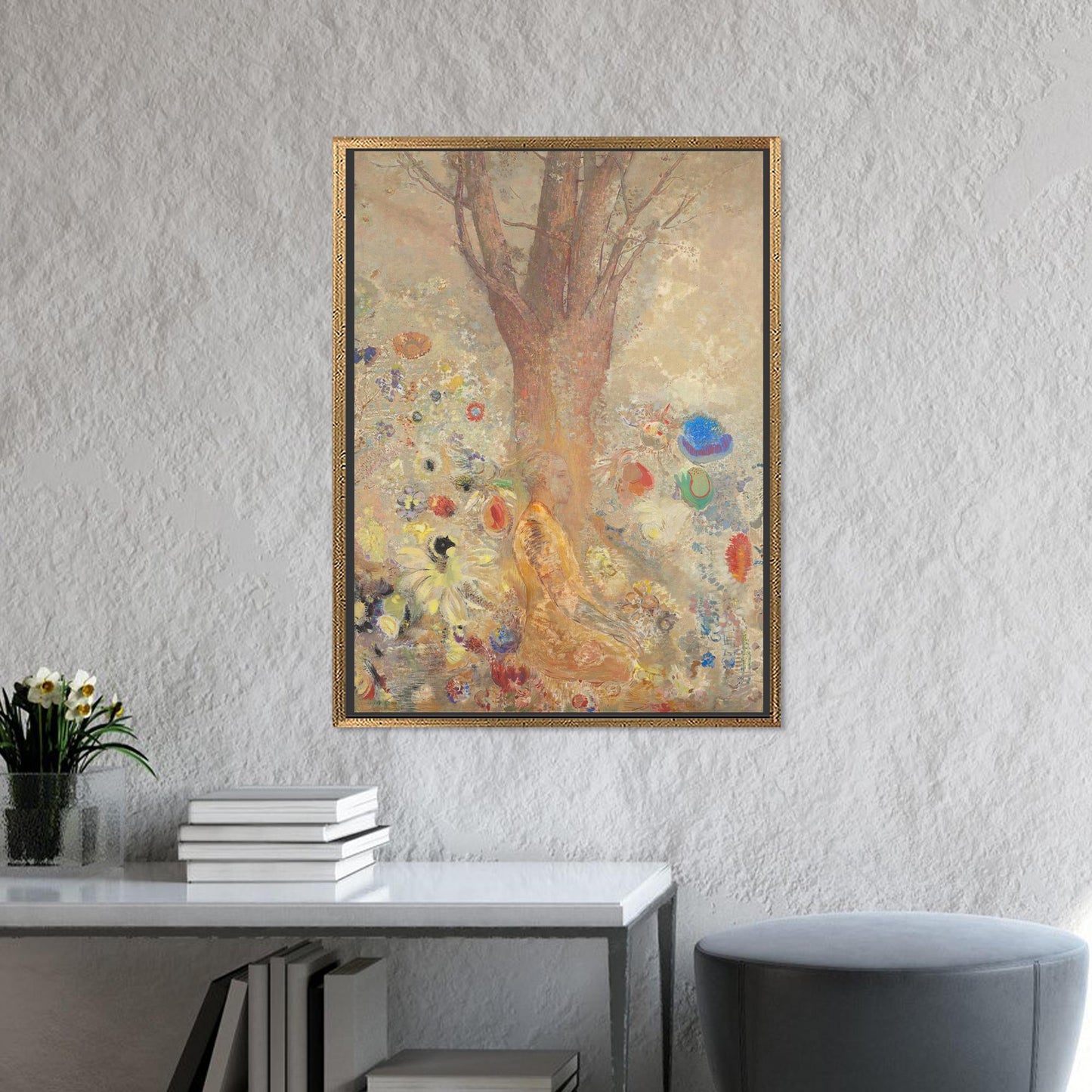 Modern Canvas Print: The Buddha Poster by Odilon Redon, Personalized Gift for Mom