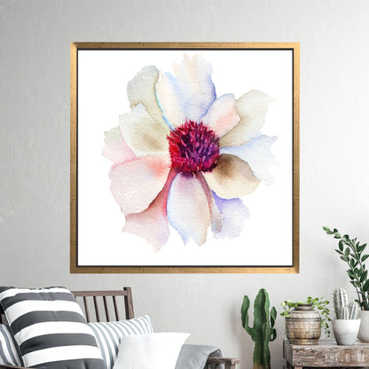 Floral 3D White Flower Canvas Print