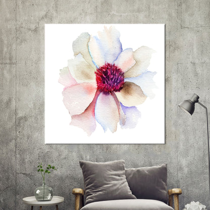 Floral 3D White Flower Canvas Print