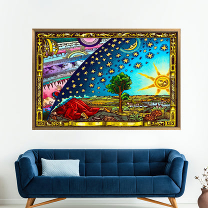 Gravure 3D Flammarion Astronomy Canvas Print