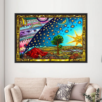 Gravure 3D Flammarion Astronomy Canvas Print