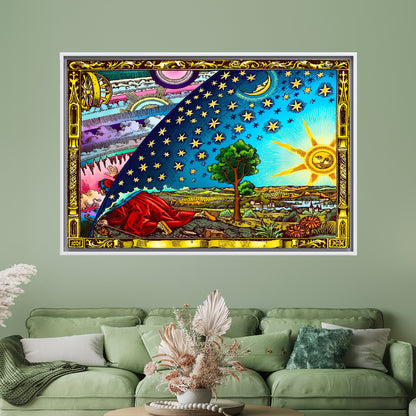 Gravure 3D Flammarion Astronomy Canvas Print