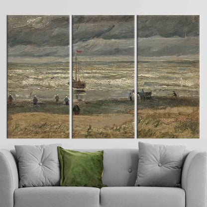 Van Gogh Beach at Scheveningen Canvas Print