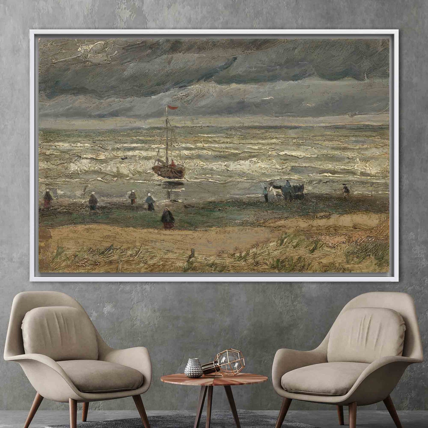 Van Gogh Beach at Scheveningen Canvas Print