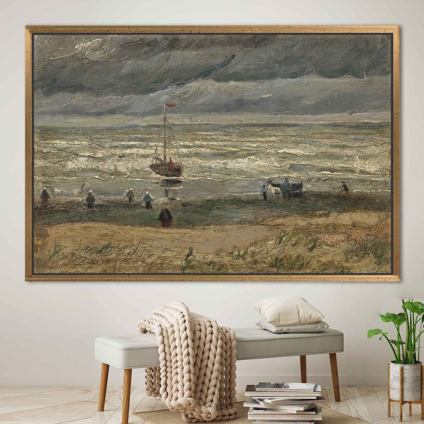 Van Gogh Beach at Scheveningen Canvas Print