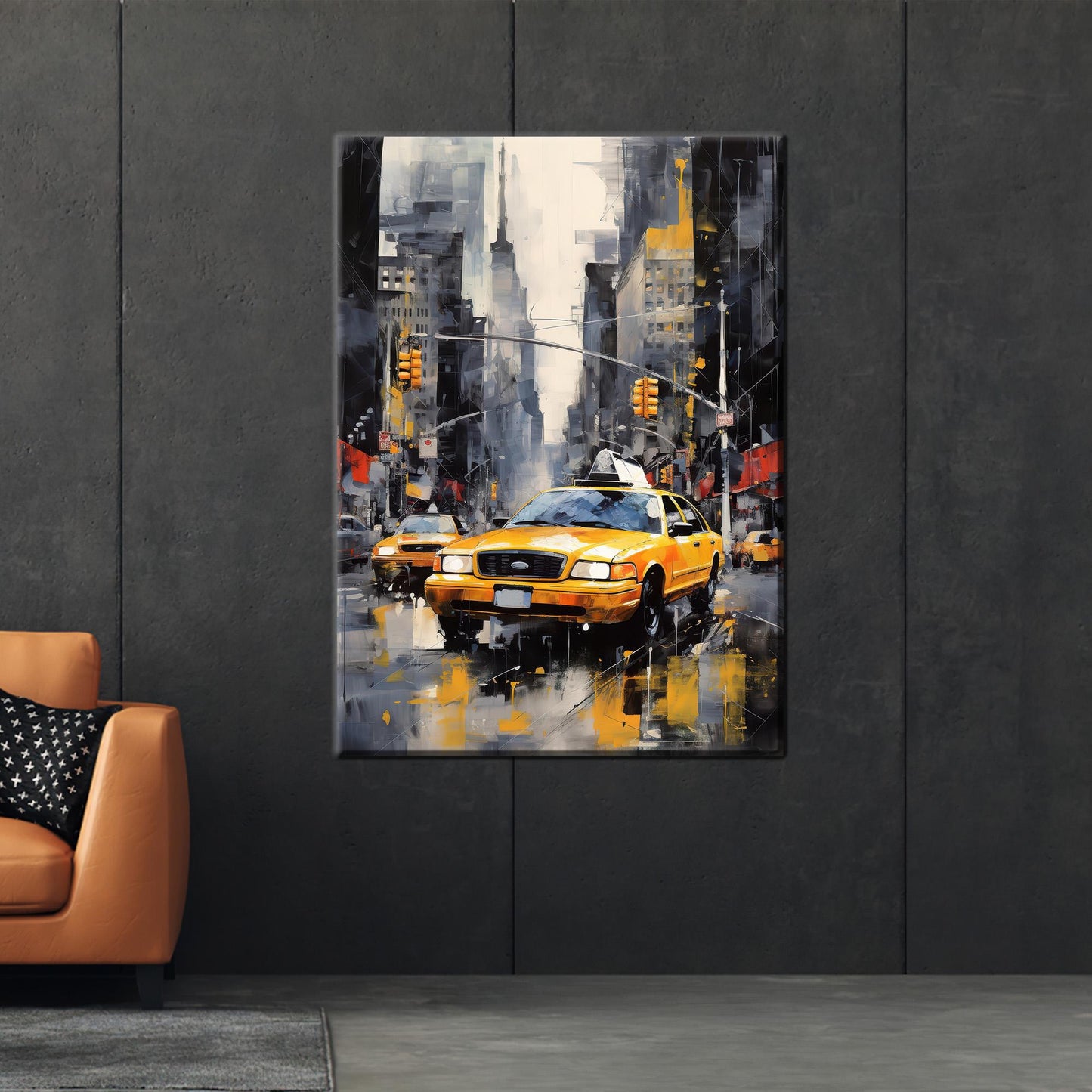 New York City Taxi Urban Canvas Print
