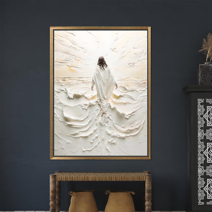 Spiritual Light Walk Abstract Jesus Canvas Print