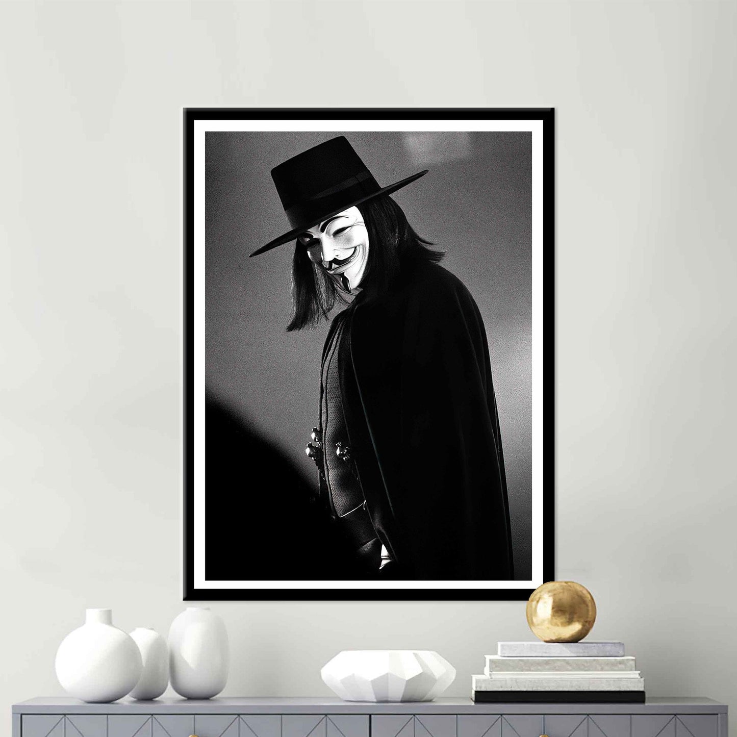 V Vendetta Iconic Quote Canvas Print