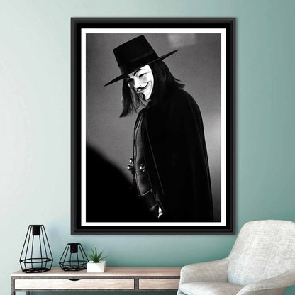 V Vendetta Iconic Quote Canvas Print