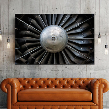 Jet Engine Fan Industrial Turbine Canvas Print