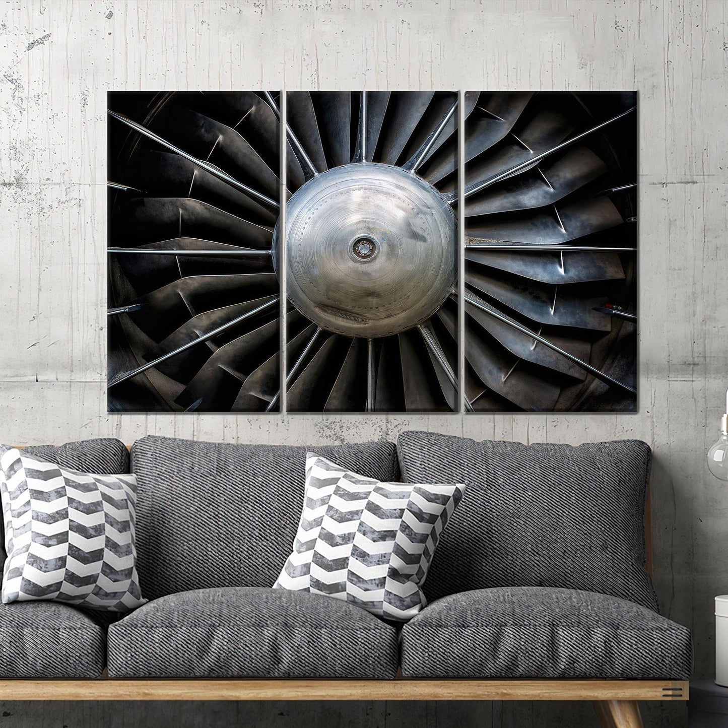 Jet Engine Fan Industrial Turbine Canvas Print