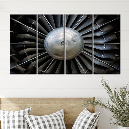 Jet Engine Fan Industrial Turbine Canvas Print