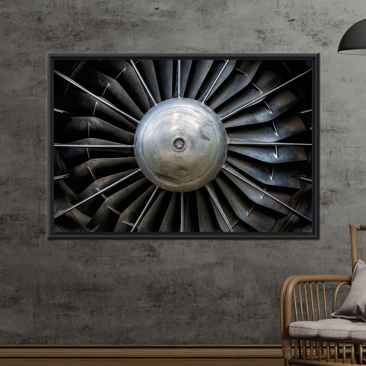 Jet Engine Fan Industrial Turbine Canvas Print