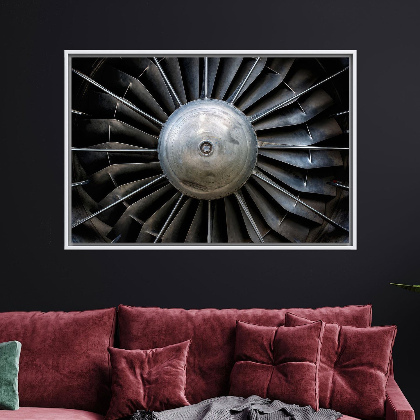 Jet Engine Fan Industrial Turbine Canvas Print