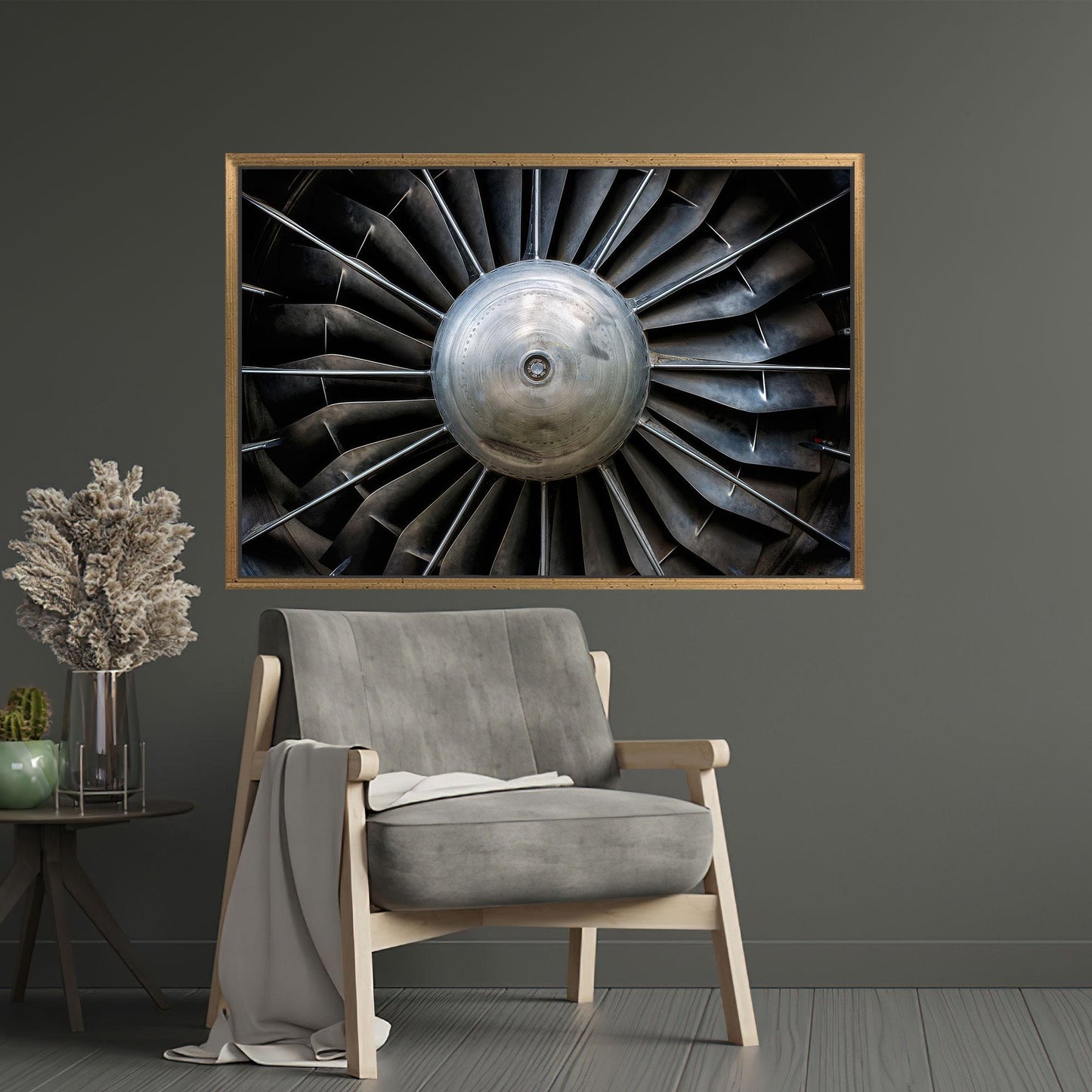 Jet Engine Fan Industrial Turbine Canvas Print