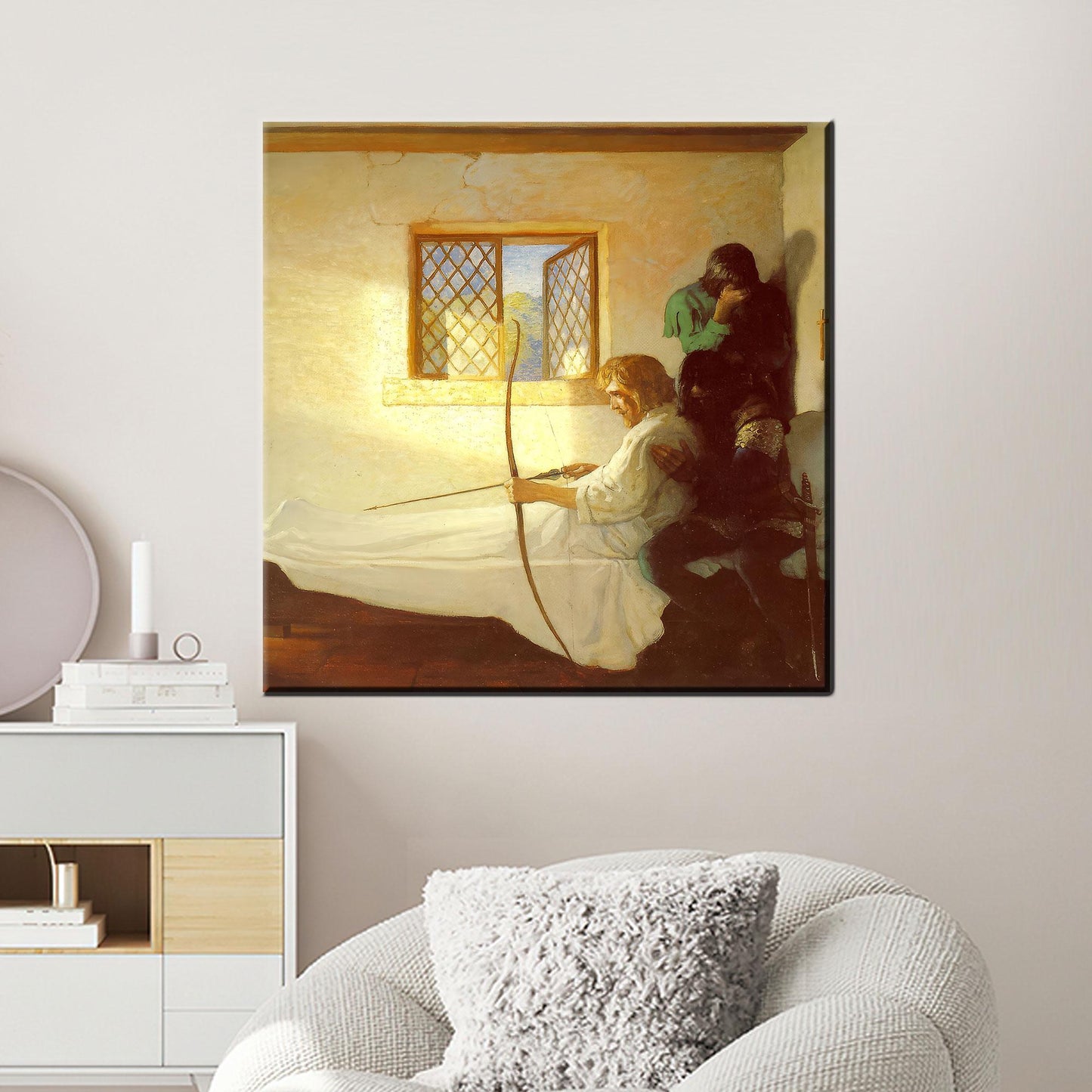 Historical Archer Dramatic Window Light Canvas Print