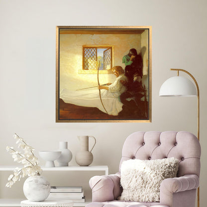 Historical Archer Dramatic Window Light Canvas Print