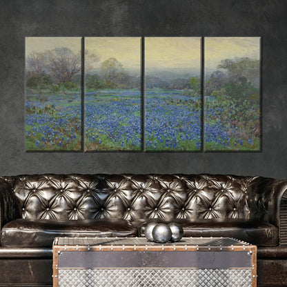 Bluebonnet Field Impressionist Wildflower Meadow Canvas Print