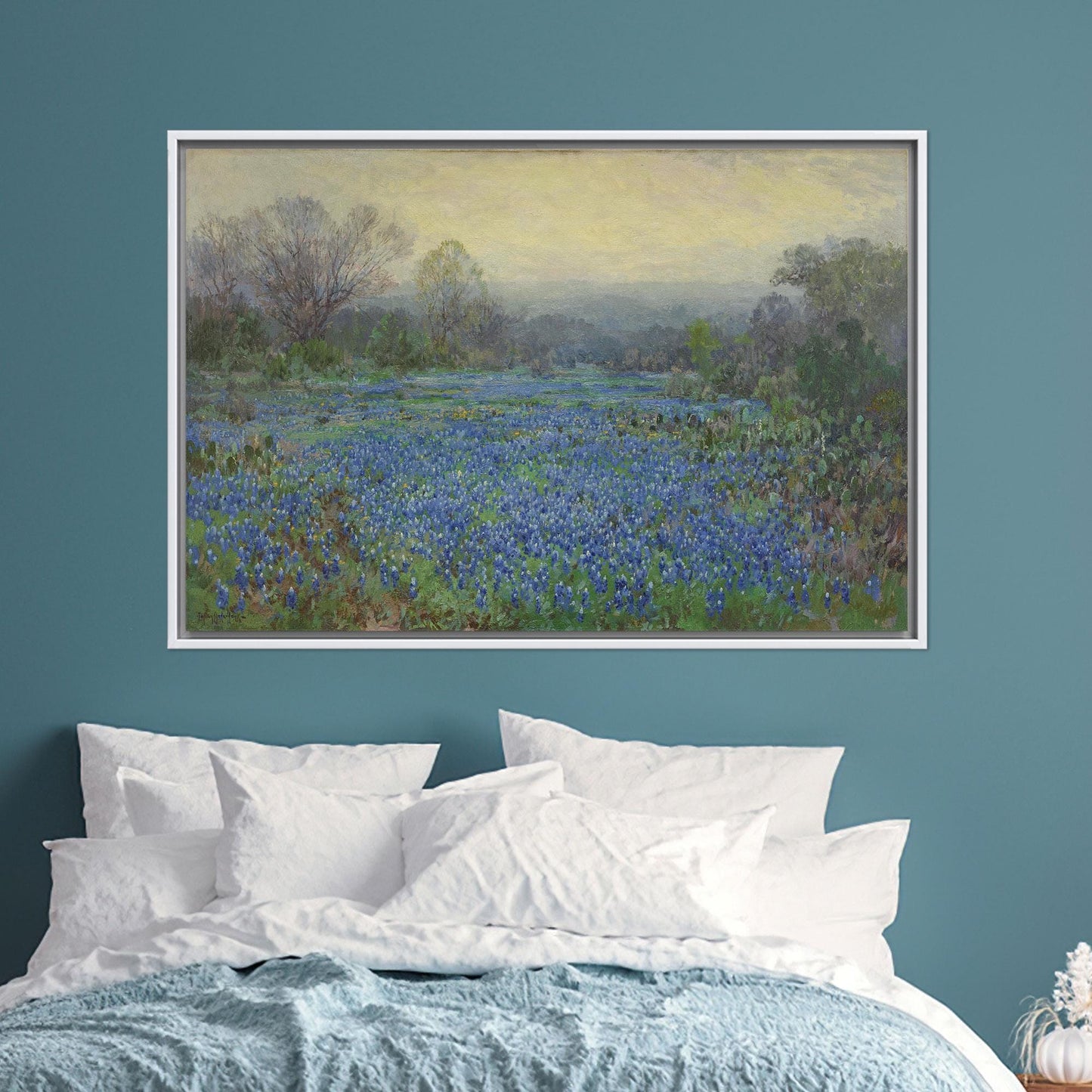 Bluebonnet Field Impressionist Wildflower Meadow Canvas Print