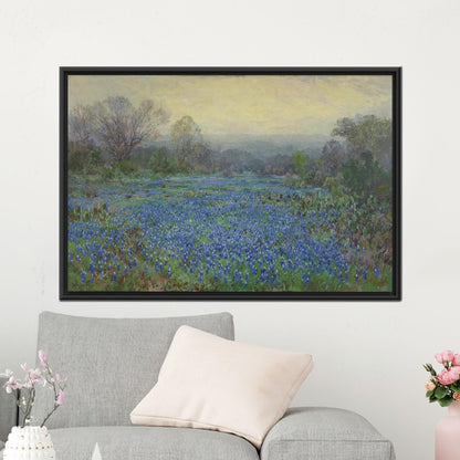 Bluebonnet Field Impressionist Wildflower Meadow Canvas Print