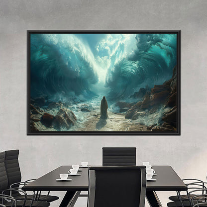 Miracle Ocean Split Moses Parting Canvas Print