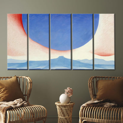 Blue and Pink Desert Sky Canvas Print