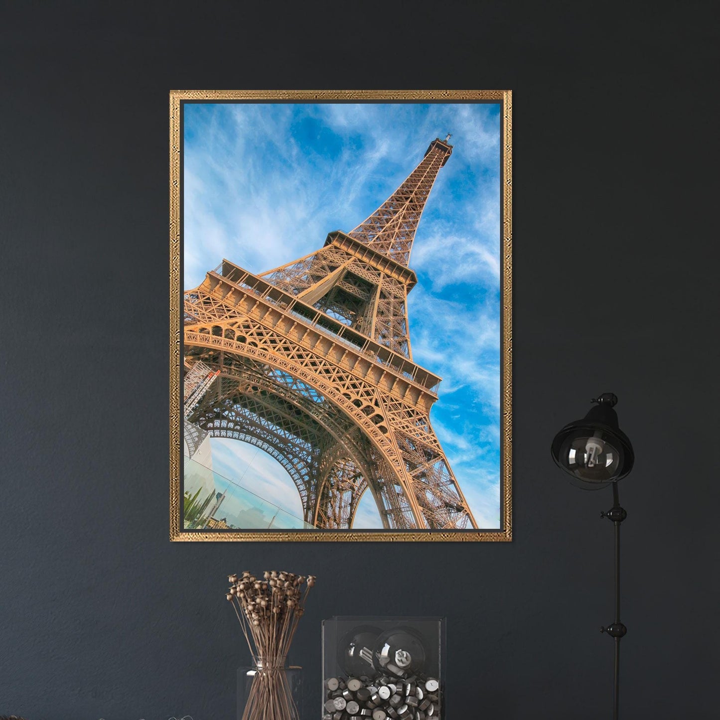 Blue Sky Eiffel Tower Paris Canvas Print