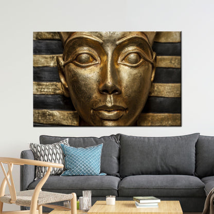 Mystical Black and Gold Egyptian Canvas Print