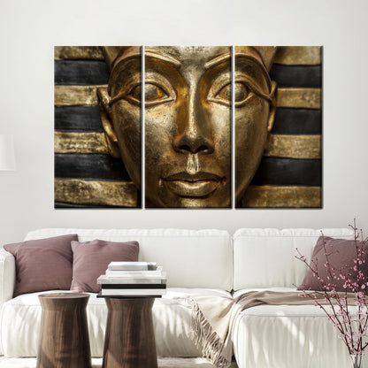 Mystical Black and Gold Egyptian Canvas Print