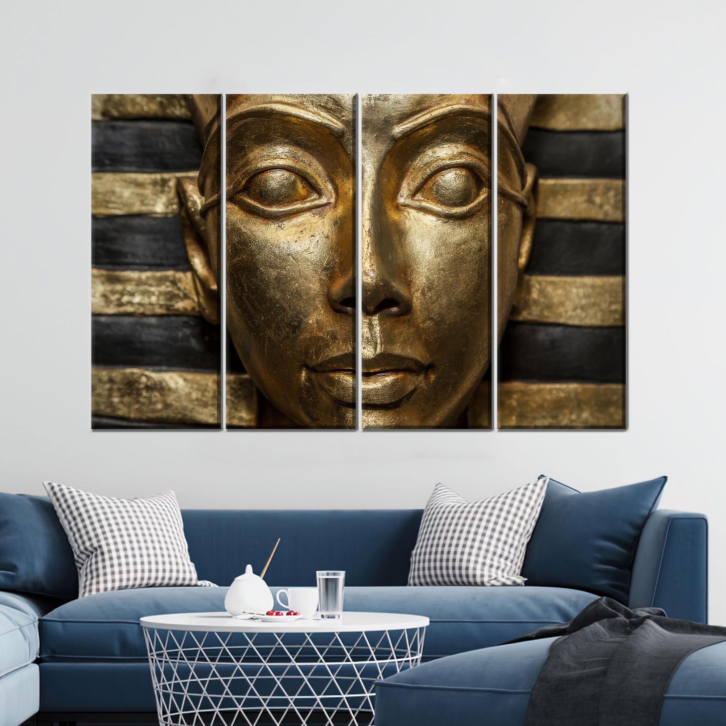 Mystical Black and Gold Egyptian Canvas Print