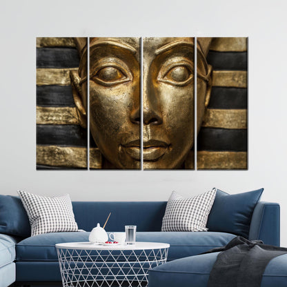 Mystical Black and Gold Egyptian Canvas Print