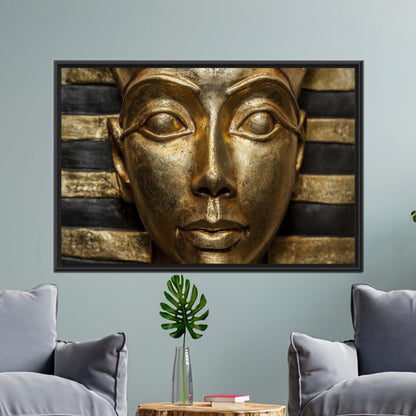 Mystical Black and Gold Egyptian Canvas Print