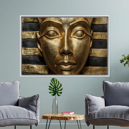 Mystical Black and Gold Egyptian Canvas Print