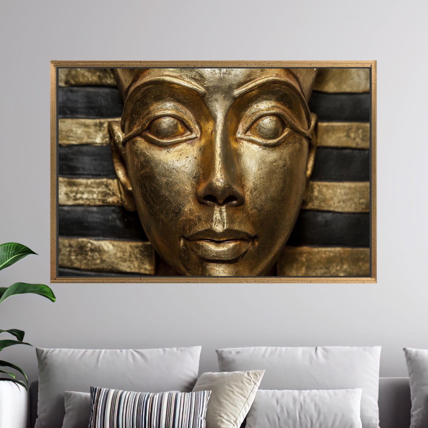 Mystical Black and Gold Egyptian Canvas Print