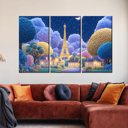 Paris Dreamscape Eiffel Tower at Canvas Print