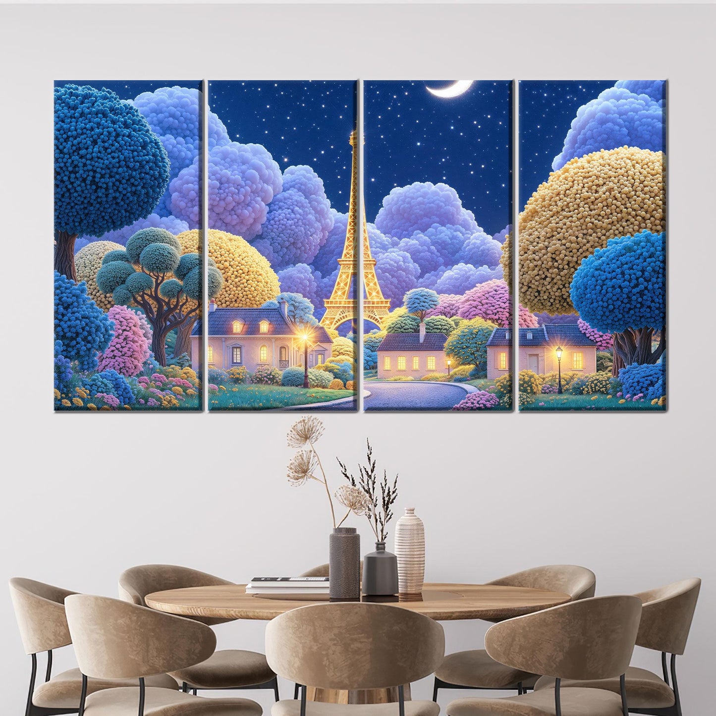 Paris Dreamscape Eiffel Tower at Canvas Print