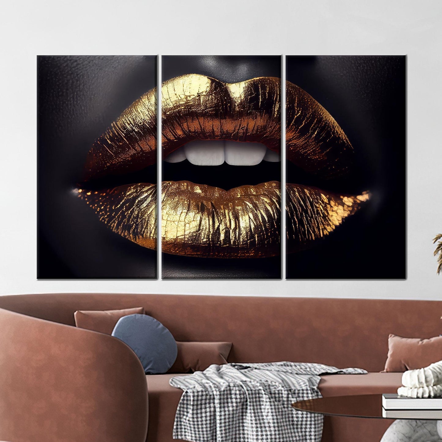 Glamorous Black and Gold Fashion Canvas Print