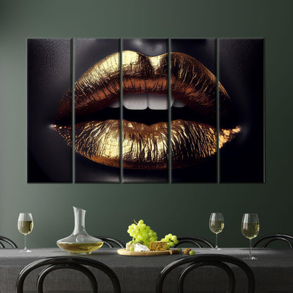 Glamorous Black and Gold Fashion Canvas Print