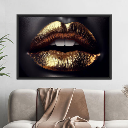 Glamorous Black and Gold Fashion Canvas Print