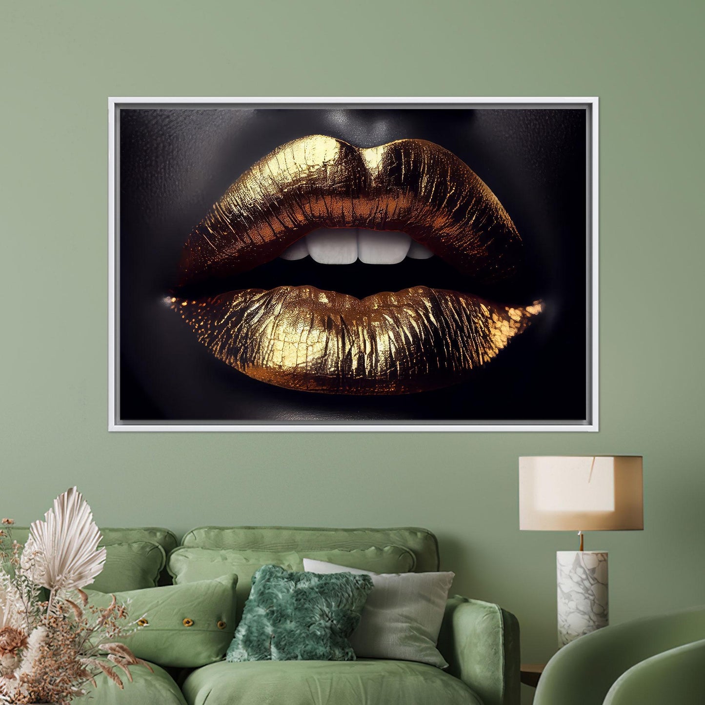 Glamorous Black and Gold Fashion Canvas Print