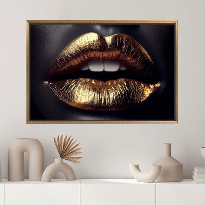 Glamorous Black and Gold Fashion Canvas Print